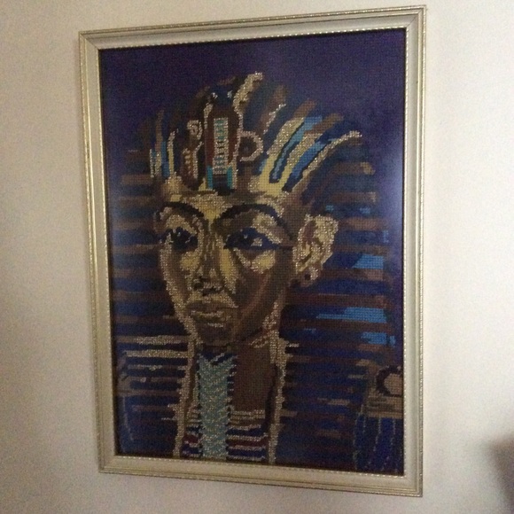 Framed Egyptian 🇪🇬 King Tutankhamen stitchery - Picture 5 of 8